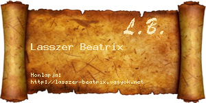 Lasszer Beatrix névjegykártya